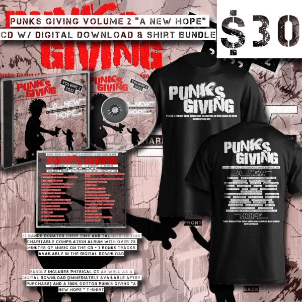 Punks Giving Vol 2 CD & T-shirt Bundle