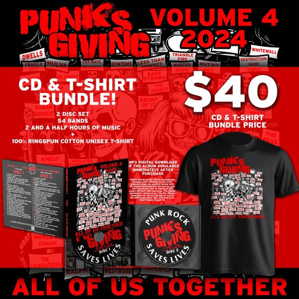 Punks Giving Volume 4 - 2024 - All of Us Together - CD & T-shirt Bundle